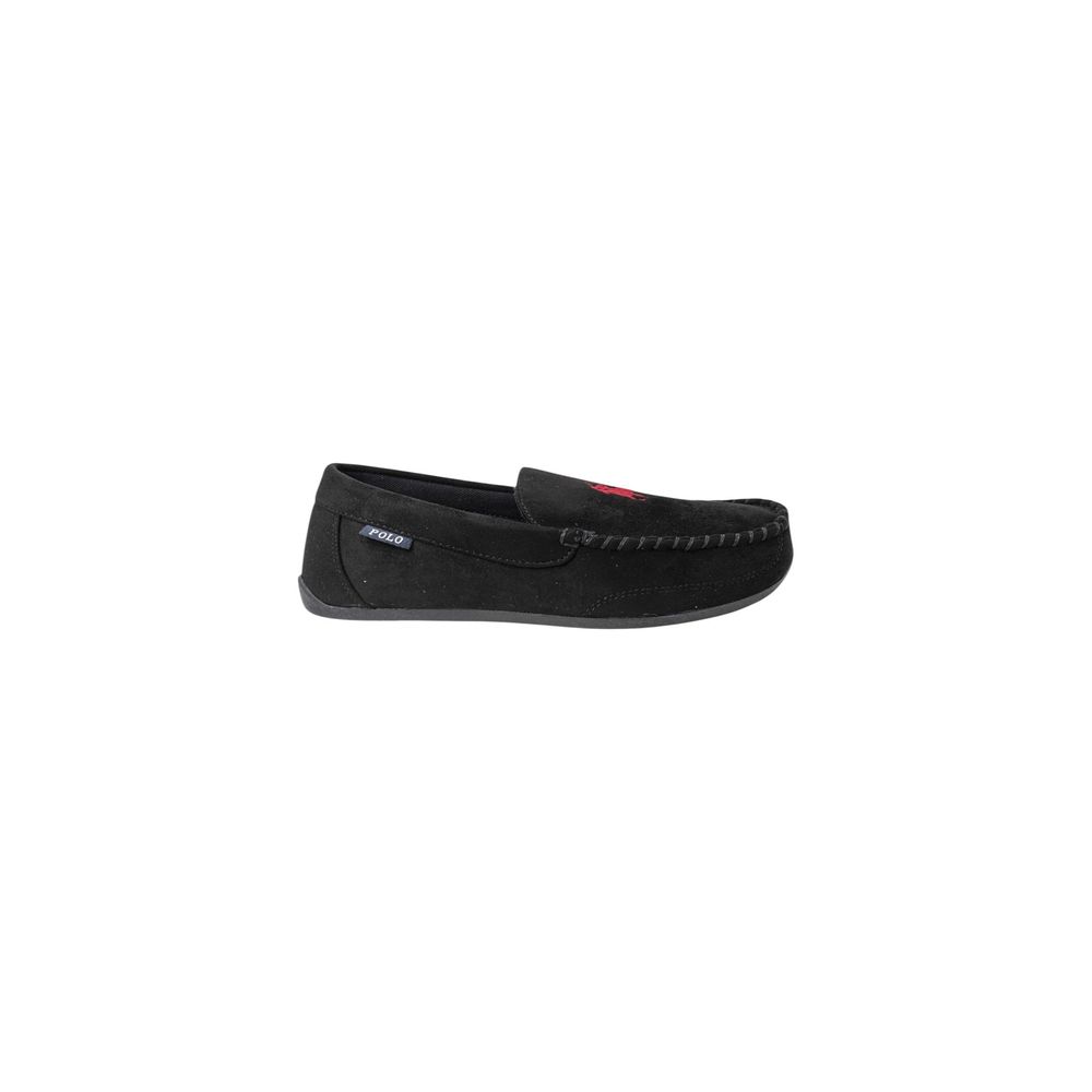 Ralph Lauren Black Faux Fur Slippers